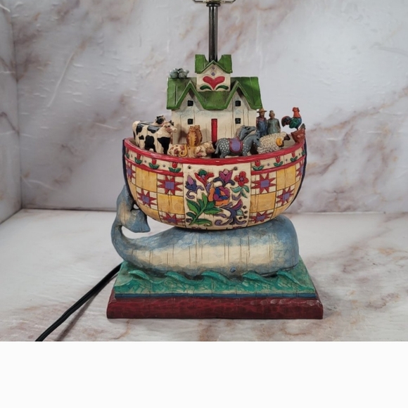 Noah Ark lamp with shade set of 2 - Picture 2 of 9